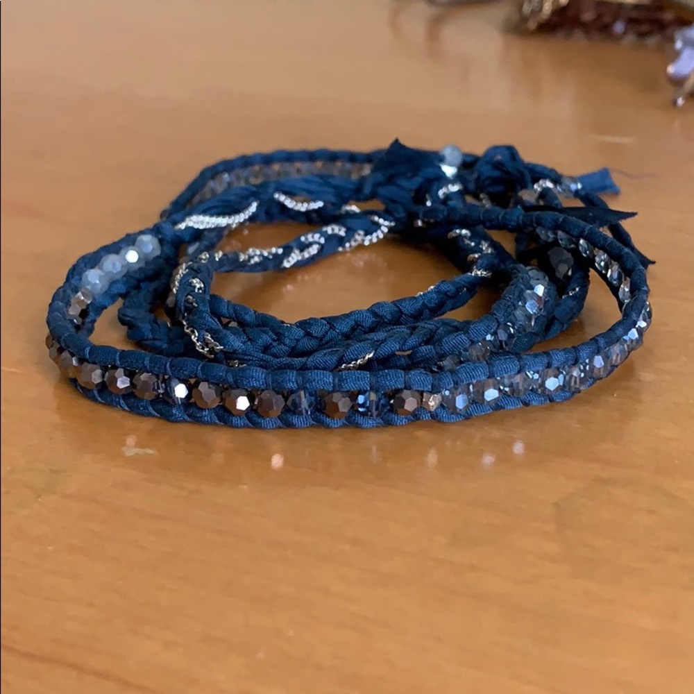 Nakamol Navy Wrap Beaded Bracelet
